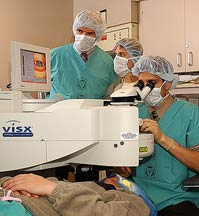 Laser Eye surgery Staff at the VISX laser