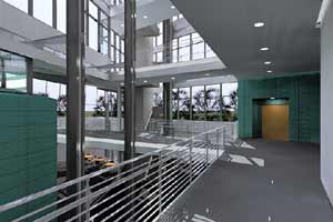 Computer simulation of atrium