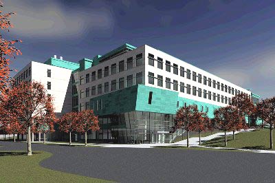 Computer image of outside of building