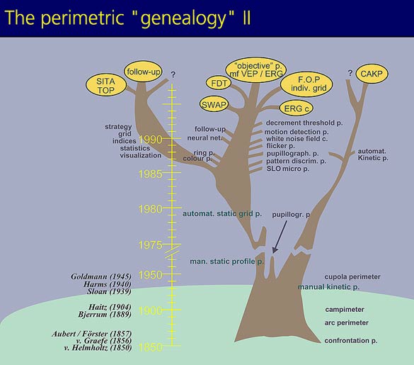 The perimetric "genealogy" II more recent developments. Continue to next page for the full story.