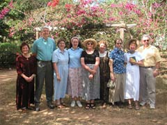 Haiti group photo, Liz Bulgarelli and Dr. Sutphin are at far left
