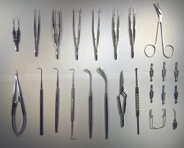 Most commonly used surgical instruments