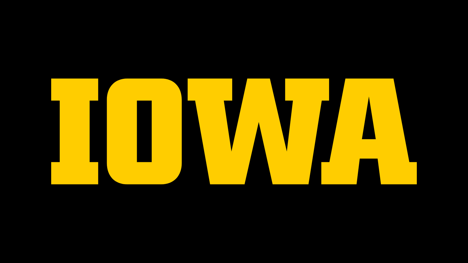 iowa block logo gold on black