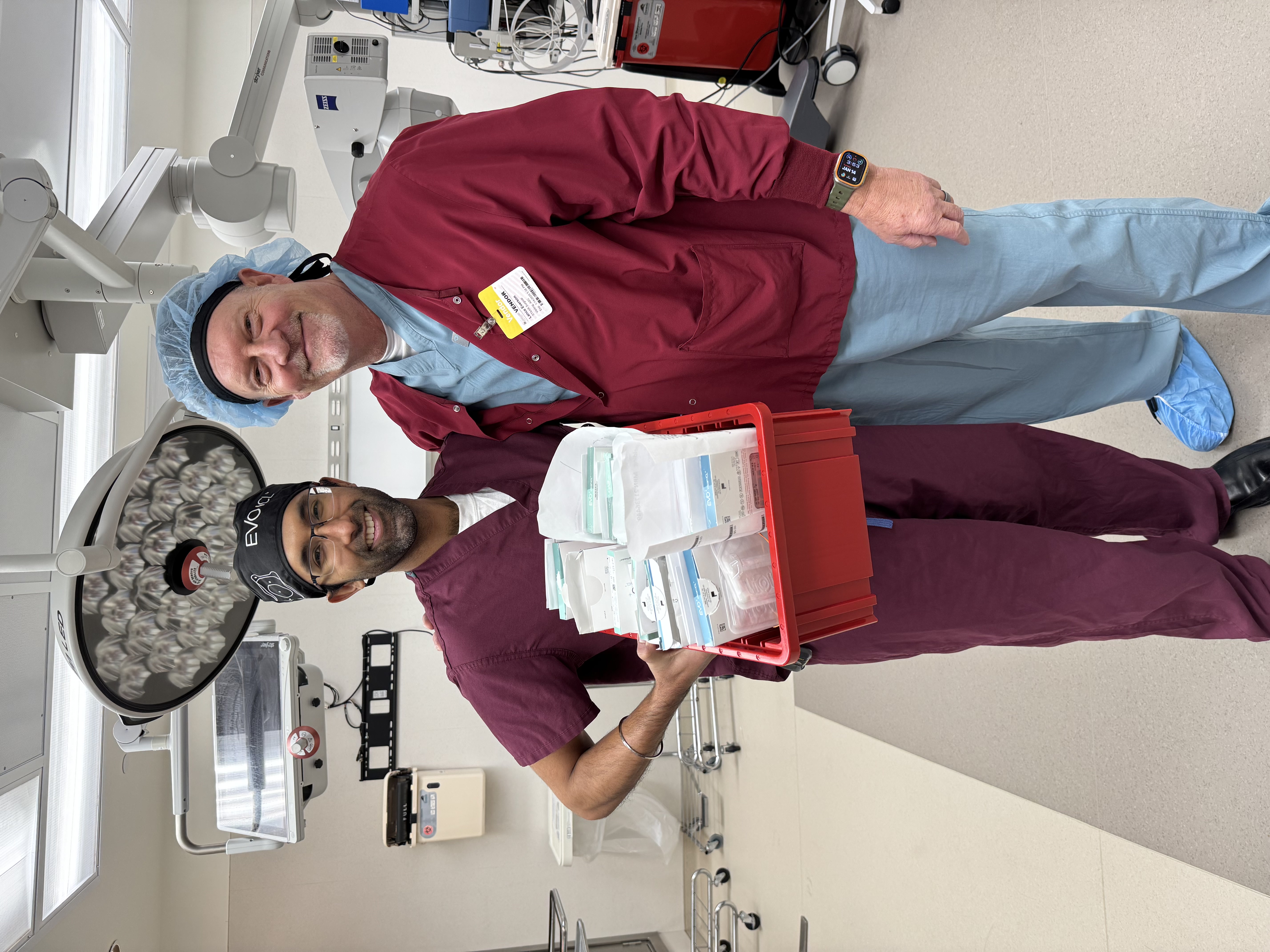 Dr. Kanwal Matharu with STAAR Surgical Rep, Lance Everson